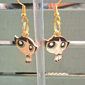 Black head girl earrings